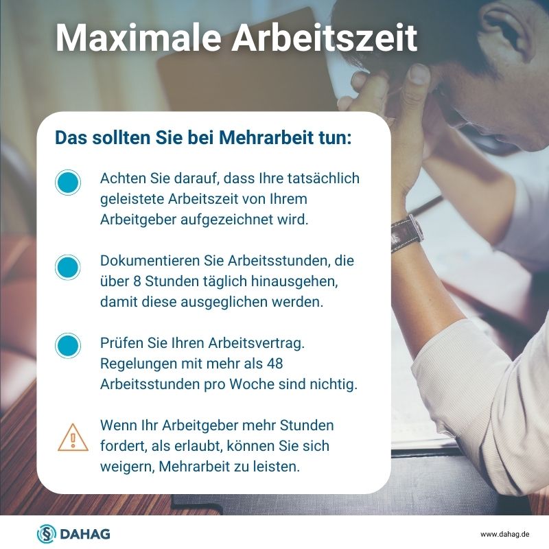 Checkliste Maximale Arbeitszeit