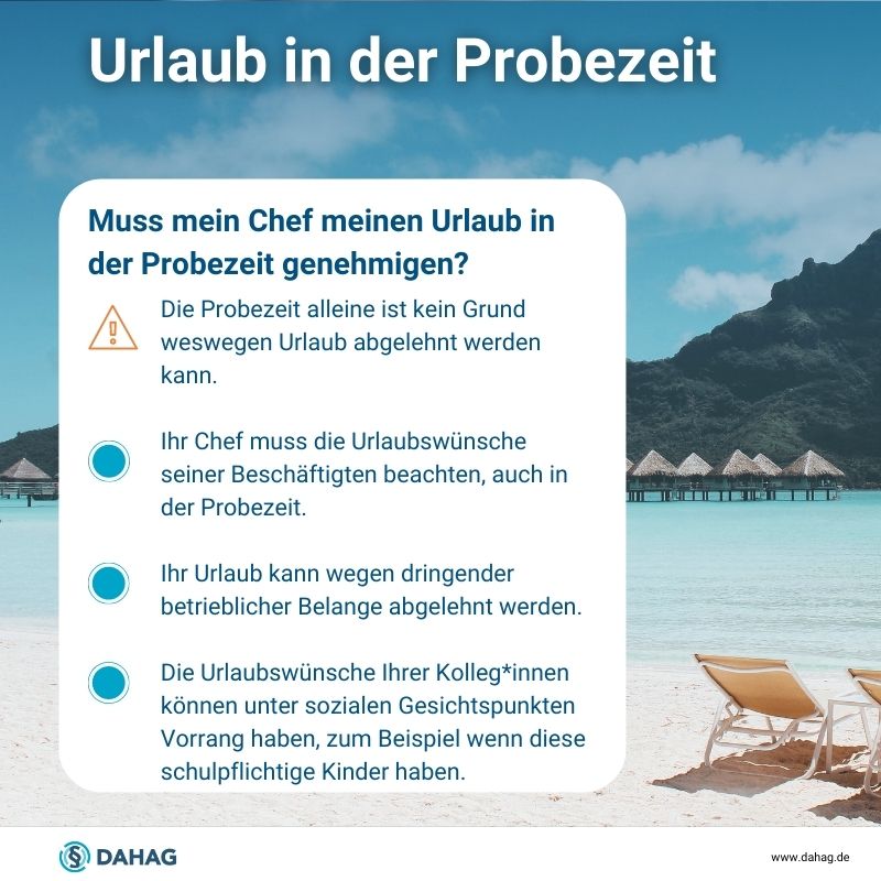 Checkliste Urlaub in der Probezeit